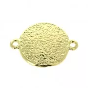 Intercalaire rond 2 anneaux symbole religieux croix 19x14 mm Doré à l'or fin x1