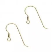 Crochets d'oreilles 16 mm Plaqué Or 3 microns x2