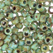 Rocaille Toho 6/0 TO6RY309 - Hybrid Opaque Cornflower Picasso  x8g|raw }}