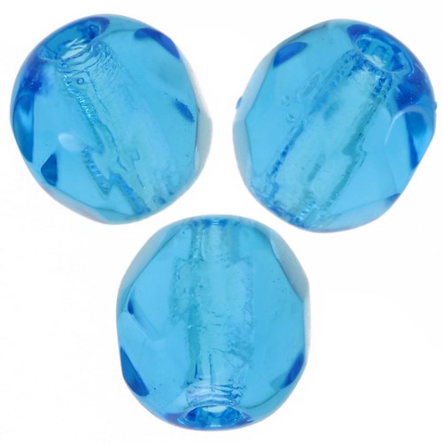 Facettes 6 mm Aquamarine  x25