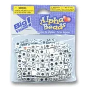 Assortiment de perles alphabet blanc x37 gr