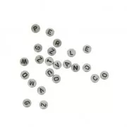 Assortiment de perles alphabet plastique métallisé x27 gr