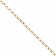 Chaîne fine maille Forçat 1 mm en Gold filled (or laminé)  x 1 m