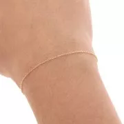 Chaîne fine maille Forçat 1 mm en Gold filled (or laminé)  x 1 m