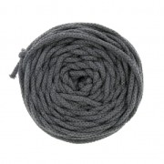 Bobine de cordon en coton pour macramé Cotton Air 5 mm - Gris Foncé x50m|raw }}