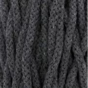 Bobine de cordon en coton pour macramé Cotton Air 5 mm - Gris Foncé x50m
