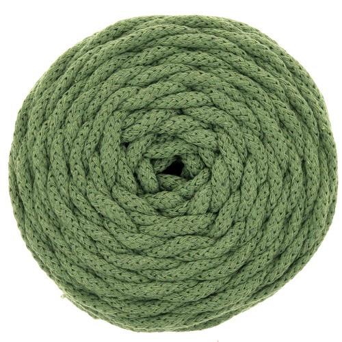Bobine de cordon en coton pour macramé Cotton Air 5 mm - Vert eucalyptus x50m
