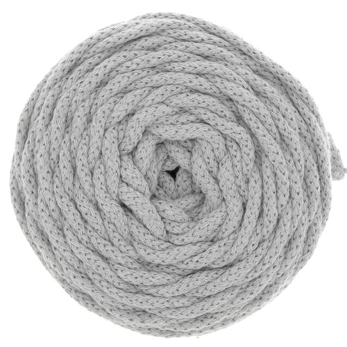 Bobine de cordon en coton pour macramé Cotton Air 5 mm - Gris Clair x50m