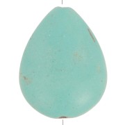 Perle imitation Turquoise gouttes plate 20x15 mm x1