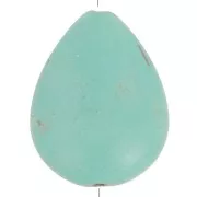 Perle imitation Turquoise gouttes plate 20x15 mm x1