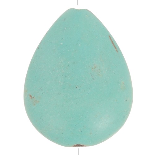 Perle imitation Turquoise gouttes plate 20x15 mm x1