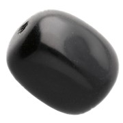 Perle rectangle 18x13 mm en pierre gemme teintée - Onyx Noir x1