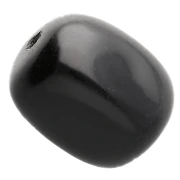 Perle rectangle 18x13 mm en pierre gemme teintée - Onyx Noir x1