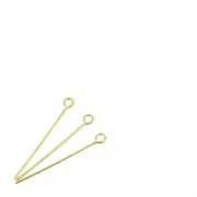 Clous tête ronde 30x0.7 mm doré satiné x10