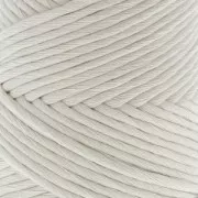 Bobine de cordon en coton pour macramé Cotton Suprême 3XL peigné - Gris Clair x75m