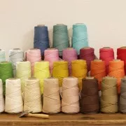 Bobine de cordon en coton pour macramé Cotton Suprême 3XL peigné - Moutarde x 75m