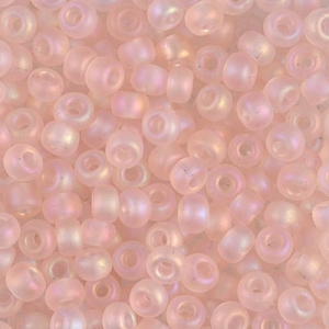 Rocaille Miyuki 8/0 155FR - Tr Light Tea Rose AB Mat