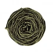 Bobine de cordon pour macramé Rayon Air 4 mm Doré / Noir x 50m