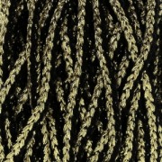 Bobine de cordon pour macramé Rayon Air 4 mm Doré / Noir x 50m