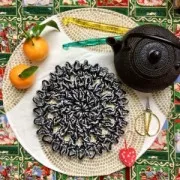 Bobine de cordon pour macramé Rayon Air 4 mm Doré / Noir x 50m