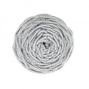 Bobine de cordon pour macramé Rayon Air 4 mm Argenté / Blanc x 50m|raw }}