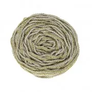 Bobine de cordon pour macramé Rayon Air 4 mm Doré / Blanc x 50m