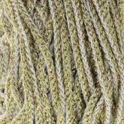 Bobine de cordon pour macramé Rayon Air 4 mm Doré / Blanc x 50m