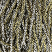 Bobine de cordon pour macramé Rayon Air 4.5 mm Argenté / Doré x 50m