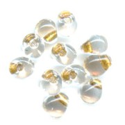 Mini-gouttes Miyuki 3.4 mm DPF35 - Crystal Spkl Met Gold Lined x8g