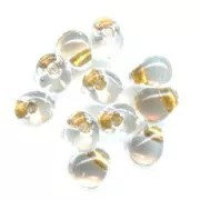 Mini-gouttes Miyuki 3.4 mm DPF35 - Crystal Spkl Met Gold Lined x8g