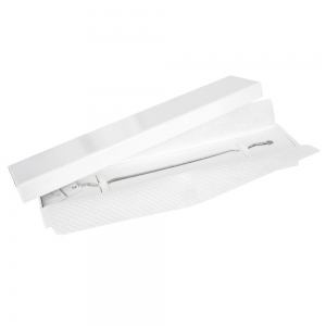 Boite écrin bijoux fantaisie pour bracelet et montre 22.7x4.2x2.2cm Blanc laqué x1