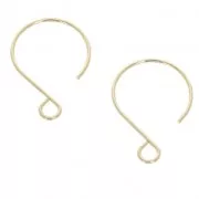 Crochets d'oreilles 23 mm en Gold filled (or laminé)  x2