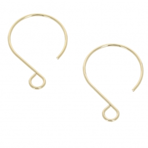 Crochets d'oreilles 23 mm en Gold filled (or laminé)  x2