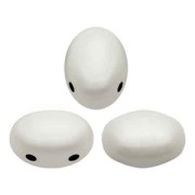 Perles en verre Samos® par Puca® 5x7 mm Opaque White x10g