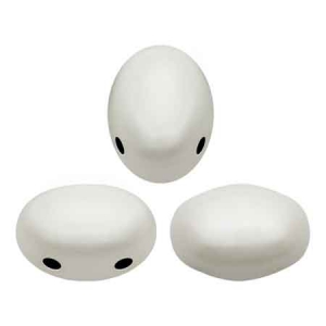 Perles en verre Samos® par Puca® 5x7 mm Opaque White x10g