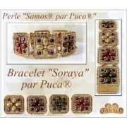 Perles en verre Samos® par Puca® 5x7 mm Opaque White x10g