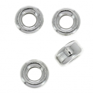 Perles intercalaires rondelles 3.2x1.6 mm en Argent 925 x4