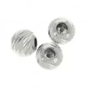 Stoppers Beads 4 mm avec un trou de 0.5 mm en Argent 925 x2