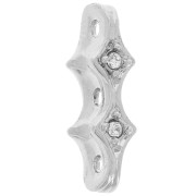 Intercalaire 3 rangs 17x5 mm - Rodhié strass Crystal x1|raw }}