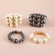 Intercalaire 3 rangs 17x5 mm - Rodhié strass Crystal x1