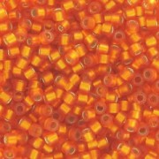 Miyuki Delica 11/0 DB0681 - Dyed Semi Mat Silver Lined Orange x8g