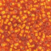 Miyuki Delica 11/0 DB0681 - Dyed Semi Mat Silver Lined Orange x8g