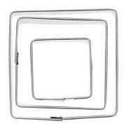 Set d'emporte-pièces en métal forme carré x3