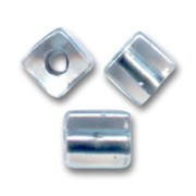 Cubes Miyuki 3 mm SB3-242- Crystal Spkl Pewter Lined x10g|raw }}