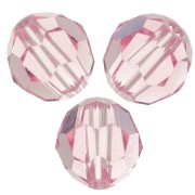 Perles rondes  PureCrystal 5000 6 mm Light Rose  x6