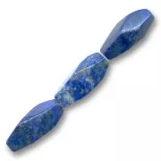 Perles facettées en pierre gemme Lapis Lazuli 12x6 mm x4
