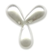 Gouttes nacrées 6x10 mm White x20