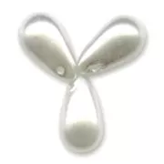 Gouttes nacrées 6x10 mm White x20