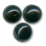 Perles en verre tchèque rondes 14 mm Jet  x5