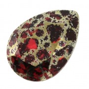 Cabochon PureCrystal 4320 14x10 mm Scarlet Gold Patina x1